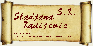 Slađana Kadijević vizit kartica